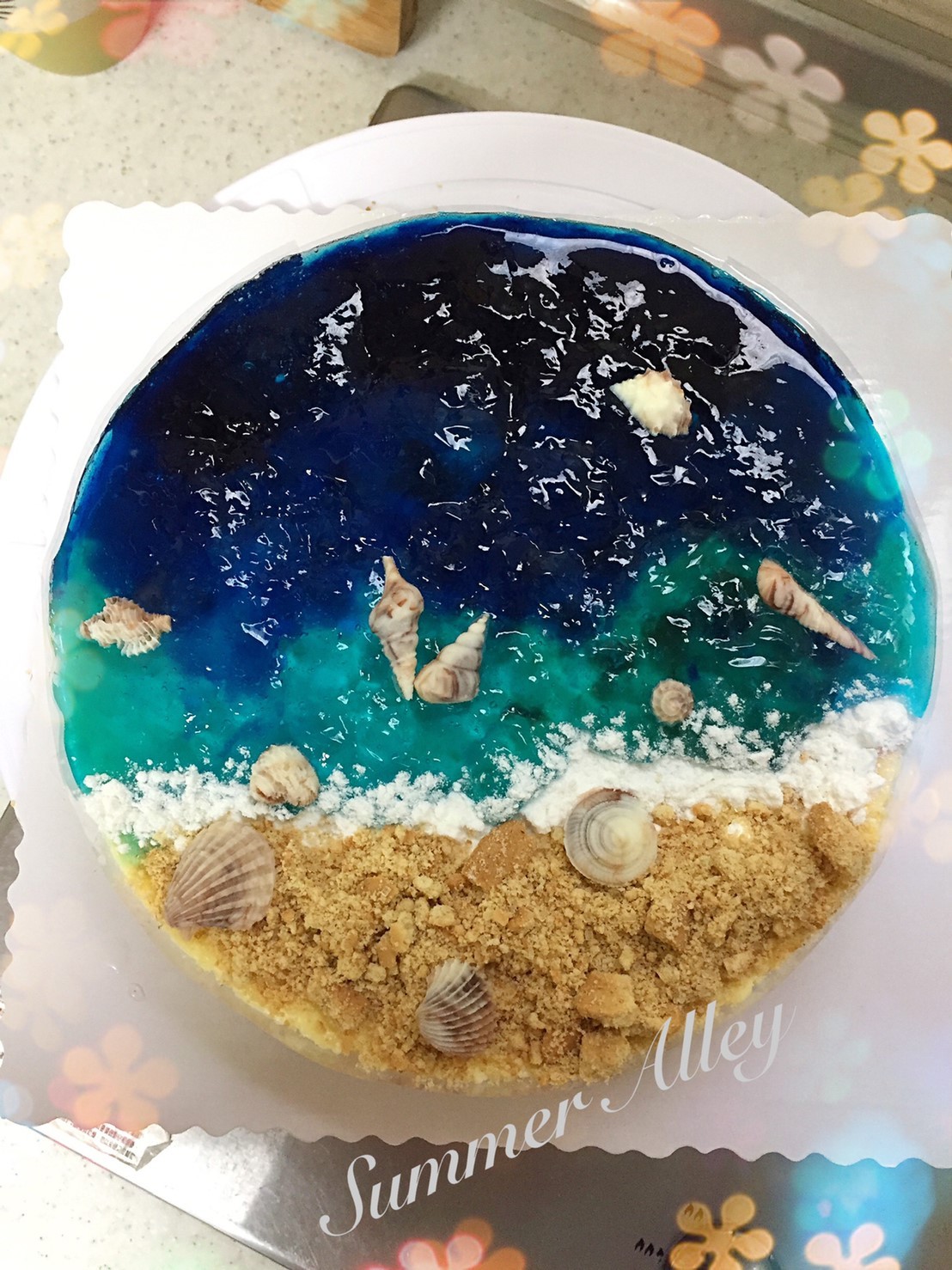 【cakeboss】海洋沙滩星座主题|巨蟹座|生日蛋糕_悠然雅致摄影-站酷ZCOOL
